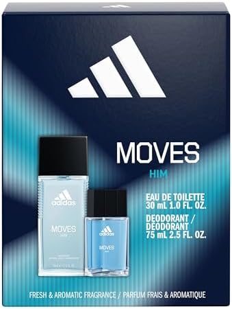 Adidas Moves for Him Giftset,1 fl oz EDT + 2.5 fl oz Body Fragrance, Notes of Green Apple, Cedarwood, Musk, Men's Fragrance, Long Lasting, Sporty Fragrance, Travel Size - Image 3