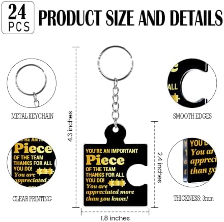 Team Appreciation Gifts Bulk for Coworkers Employee Staff Keychains - Image 2