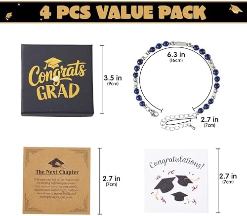 JOYIN Graduation Gifts 2026 for Her, Graduation Bracelet with Greeting Card and Gift Box, Inspirational Gifts for Women, Besties, High School College Classmates (Suitable for 14 Years Above) - Image 2