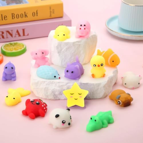 60 Pack Mochi Squishy Toys, Kawaii Mini Squishies Party Favors for Kids - Image 2