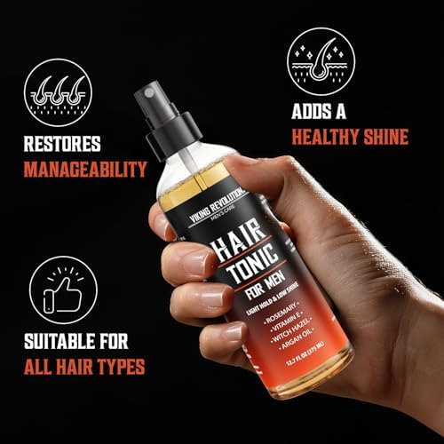Viking Revolution Hair Tonic for Men - Sandalwood Texture Spray - 12.7 oz - Image 5