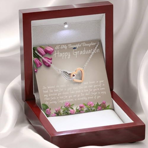 VIRAGIL 2023 Graduation Gifts for Her, Class of 2024 Love Knot Sterling Silver Pendant Necklace Senior College Graduation Jewelry Gifts for Girl Daughter - Image 3