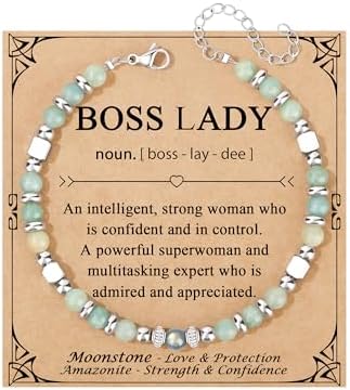 Gifts for Women Moonstone Bracelet, Amazonite Imperial Jasper Bracelets by Joycuff