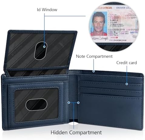 RUNBOX Wallet for Men -Slim Rfid Leather Mens Bifold Novelty Wallets 2 ID Window With Gift Box Men's Accessories - Image 4