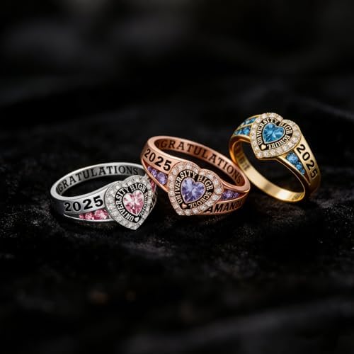 925 Sterling Silver 2026 Class Rings for women Men, Custom College High School Graduation Rings for Men 2026, Graduation Gifts for Her Him - Image 4
