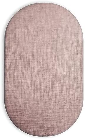 Muslin Bassinet Sheets 1 Pack, 33" x 17", (Vintage Taupe) by Meowcards