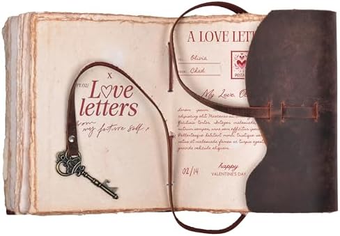 LEATHER VILLAGE Leather Journal Notebook Key Lock, Fuchsia 8x6. - Image 3