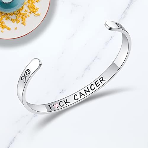 TONY & SANDY Inspirational Bracelets for Women Teen Girls Personalized Gifts for Daughter Granddaughter Mom Sister Friends Stainless Steel Engraved Cuff Birthday Easter Christmas - Image 2