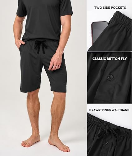 BAMBOO COOL Mens Pajama Set Lightweight Sleepwear Pjs - Image 5
