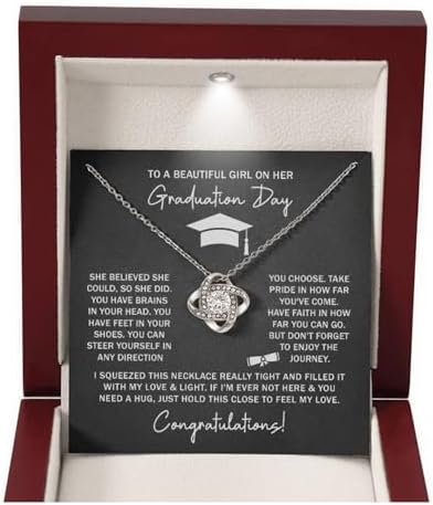 2025 Graduation Gifts for Her | Inspirational Graduation Necklace with Message Card & Gift Box | Jewelry for Women, Daughter, Girlfriend, Sister, Classmate | High School & College Grad Gift by FGFamilyGiftMall