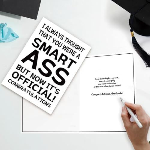 Funny Graduation Card Gift for Him Her, High School & College Graduation Card, Congratulations Card for Men Women - Image 4