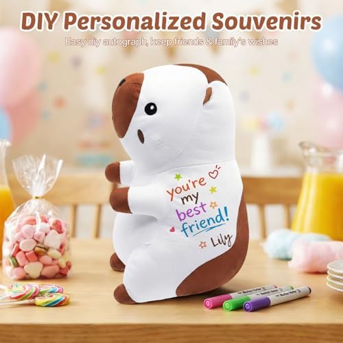 Blank Capybara DIY Toys Make Your Own Stuffed Holiday Plush Gifts Stuffed Teddy Animal for Graduation Birthday Friends Gift(Capybara) - Image 6