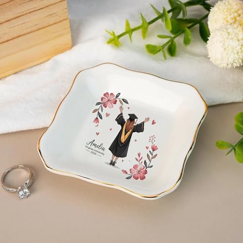 IZI POD Personalized Graduation Gifts for Her, Graduation Jewelry Dish, A Sweet Ending to a New Beginning, Gradua Senior Class of 2026, Gifts for Her, Women, Best Friends /11 - Image 3