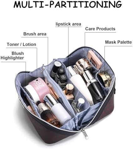 BOYATU Travel Makeup Bag Organizer: 3 Pcs Leopard Cometic Bag Set for Women - Image 3