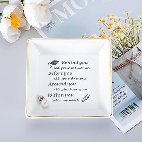 Perleddom Class of 2027 Graduation Gift Senior Night Gifts Graduation Decorations - Ceramic Ring Dish Senior Night Gifts for Women Girls College High School Nursing Graduation Gifts - Image 3