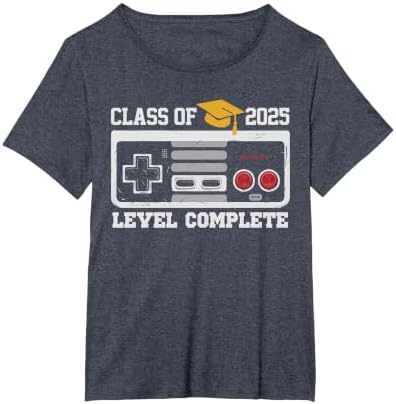 Class of 2025 Level Complete Video Gamer Senior Graduation T-Shirt by Unknown
