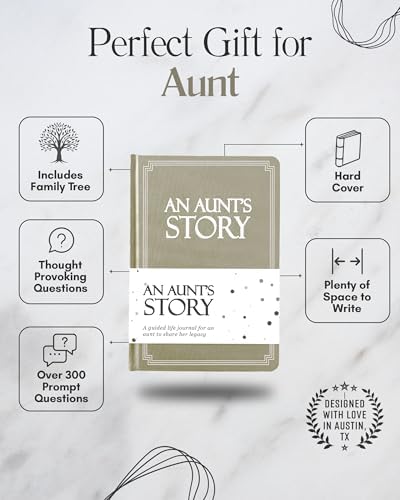 Aunt's Life Story Journal (Hardcover): A Meaningful Keepsake for Aunt to Share Her Journey and Memories, Book Includes 250+ Prompt Questions, Sentimental Gifts Idea, Mother's Day, Birthday & Christmas - Image 2