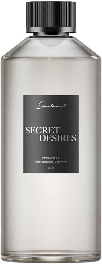 Scentiment Diffuser Oil - Secret Desires | Aromatherapy Fragrance | Inspired by 5-Star Hotels | Notes of Lemon Crème, Vanilla, Raspberry, Pomegranate & Peony (500 mL)