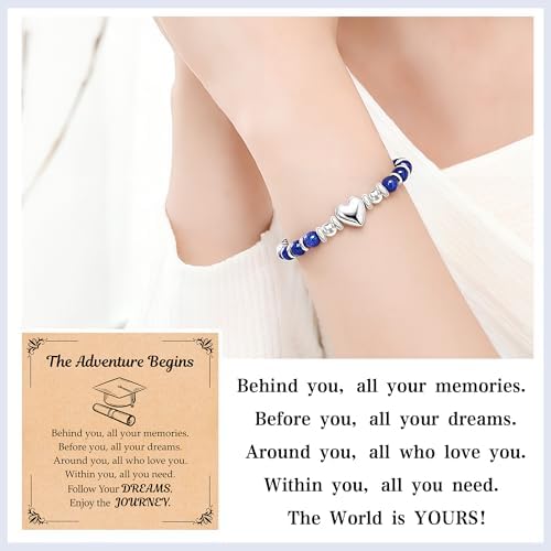 Parma77 2026 Graduation Gifts for Her, High School College Graduation Gifts for Women, Inspirational Compass/Heart Graduation Bracelets with Gift Message Card for Women Daughter Sister Friends - Image 4