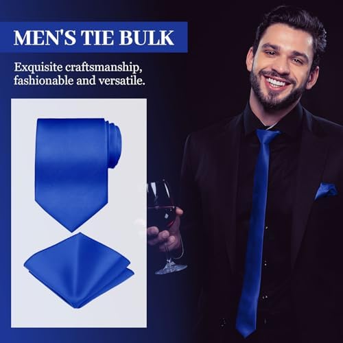 Zhanmai 48 Pcs Mens Ties and Pocket Square Set Satin - Image 5
