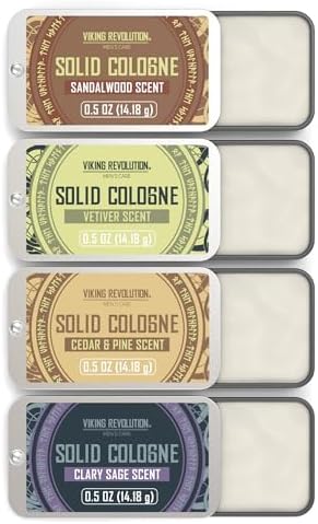 Viking Revolution Solid Cologne Set - Variety 1-0.5 oz (4 Pack) by VikingRevolution