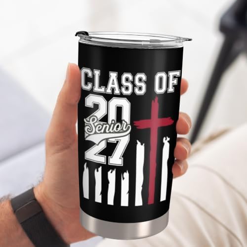 Class of 2027 Senior Night Gifts for Men Women 20oz Seniors Year Tumbler - Image 3