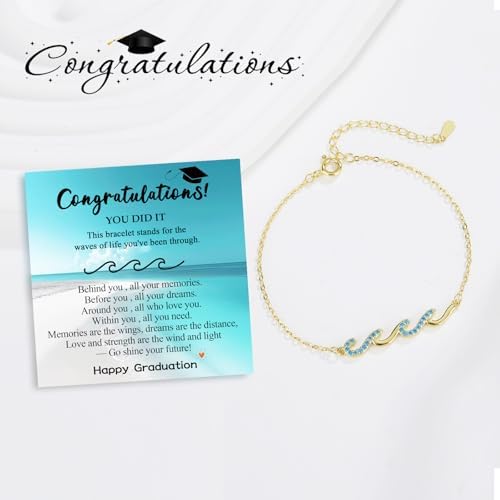 Wave Bracelet Gifts for Women, Silver Gold Waves of Life Bracelet Christmas Birthday Gift for Friend Daughter Mom Granddaughter Niece Bestie BFF Sister - Image 5