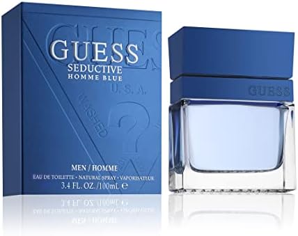 GUESS Fragrance Seductive Homme Blue Eau De Toilette Spray for Men, 3.4 fl oz by Guess
