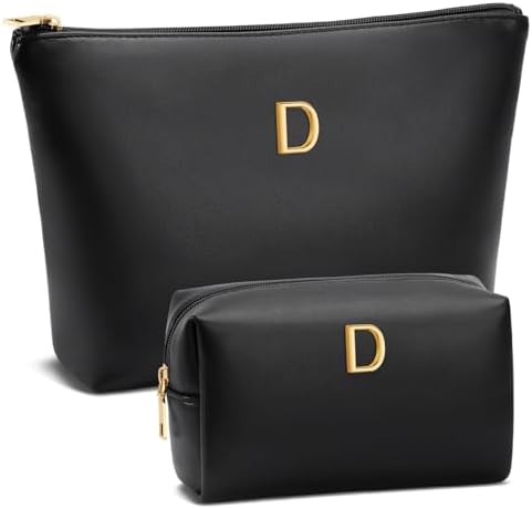 Gifts for Women Girls Personalized Initial Travel Makeup Bag by Unknown