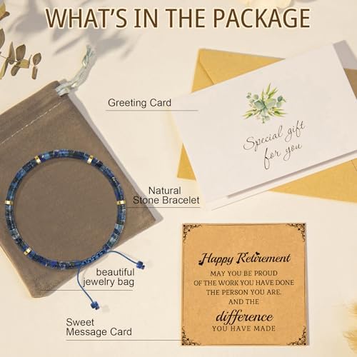 AGOT Thank You Gifts for Women: Teacher Appreciation Office Gifts for Coworkers Employee Boss Lady Manager Colleague Natural Stone Bracelet - Image 4
