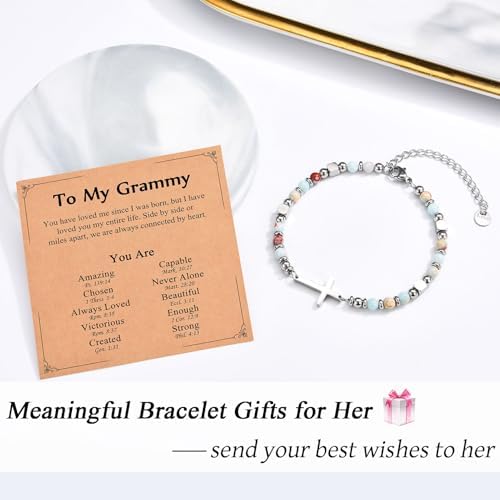 Christian Gifts for Women Girls, Religious Cross Bracelet - Image 2