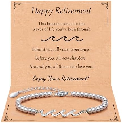 QWNHONEY Waves of Life Bracelet Inspirational Birthday Gifts for Bestie Sister 16th 18th 21st 30th 40th 50th 60th Birthday Gifts for Women by QWNHONEY
