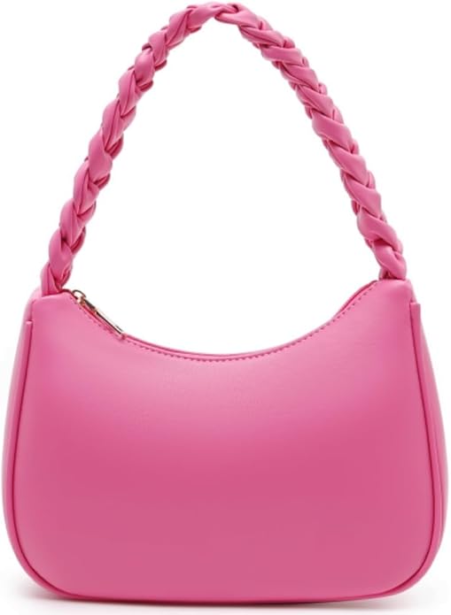 Shoulder Bags for Women, Cute Hobo Tote Handbag Mini Clutch Purse with Zipper Closure