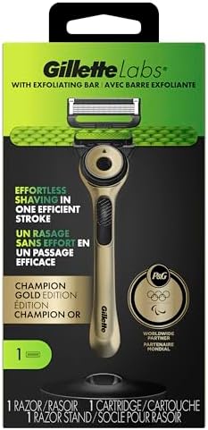GilletteLabs with Exfoliating Bar Razor for Men, Champion Gold Edition - 1 Handle, 1 Razor Blade Refill, Includes Premium Magnetic Stand - Image 7