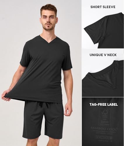 BAMBOO COOL Mens Pajama Set Lightweight Sleepwear Pjs - Image 4