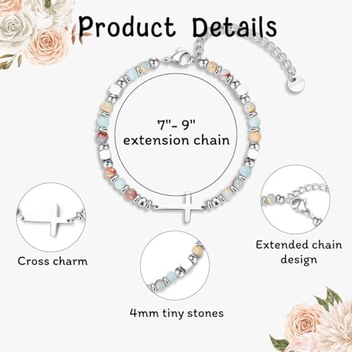 Christian Gifts for Women Girls, Religious Cross Bracelet - Image 5