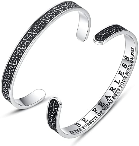 TONY & SANDY Inspirational Bracelets for Women Teen Girls Personalized Gifts for Daughter Granddaughter Mom Sister Friends Stainless Steel Engraved Cuff Birthday Easter Christmas by TONYSANDY