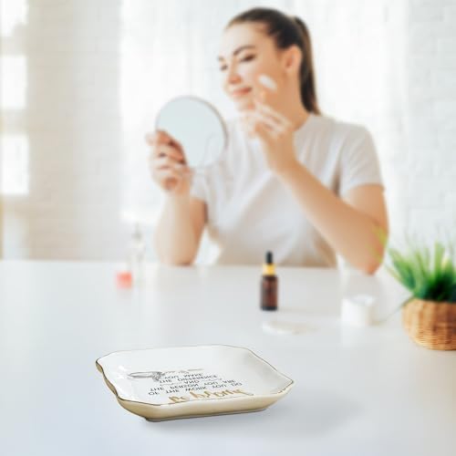 OASSIE Thank You Gifts for Women - Be Proud 4"x4" Ceramic Jewelry Dish Tray - Image 5