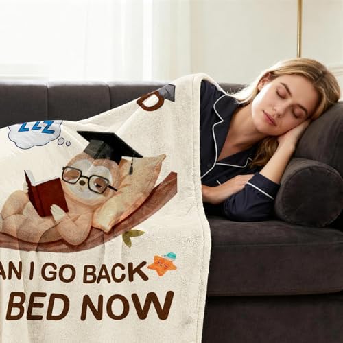 Funny Graduation Gift for Her Him - Sloth Throw Blanket, Graduation Gifts - Image 5