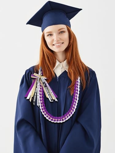 TFTAFAN Graduation Ribbon Lei Graduation Leis Necklace Class of 2026 Graduation Necklace Braided Necklace Graduation Gift Party Accessories for Women and Men - Image 6