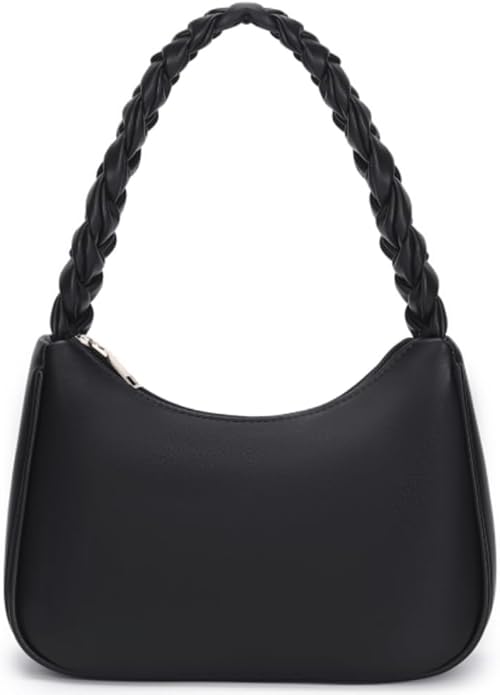 Shoulder Bags for Women, Cute Hobo Tote Handbag Mini Clutch Purse with Zipper Closure