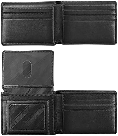 RUNBOX Wallet for Men -Slim Rfid Leather Mens Bifold Novelty Wallets 2 ID Window With Gift Box Men's Accessories by RUNBOX