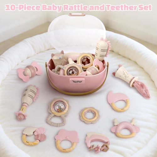 Baby Toys 0-6 Months, Baby Rattles, Teething Toys 3-6 Months, Girl Gift Set - Image 2