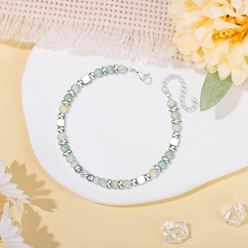 Gifts for Women Moonstone Bracelet, Amazonite Imperial Jasper Bracelets - Image 3