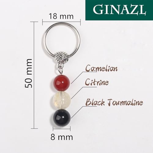 GINAZL Natural Crystals Keychain Gift for New Beginnings, New Beginnings Gifts for Coworker Anxiety Relief Keychain for Women - Image 2