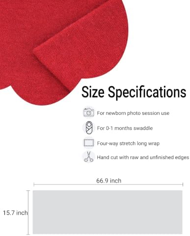 Zeroest Newborn Photography Wrap (Red) - Image 5