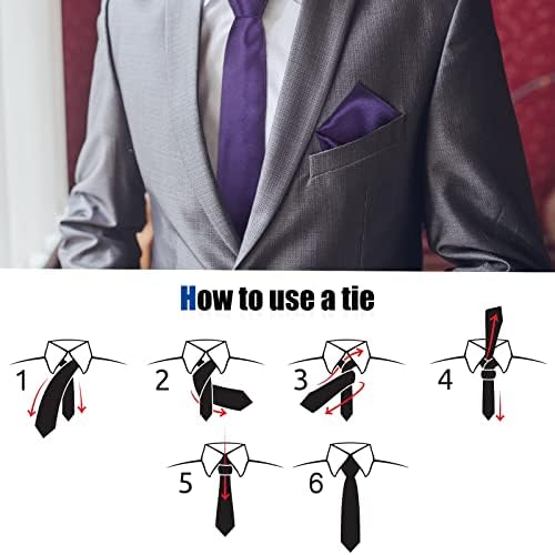 Zhanmai 48 Pcs Mens Ties and Pocket Square Set Satin - Image 4