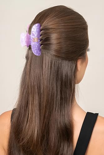 Birthday Gifts for Girls - Purple Acrylic Letter Hair Clips, Monogram Hair Claw Alphabet Large Hair Clip, Fashion Glitter Claw Clips, Teen Girl Gifts Trendy Stuff, Letter C - Image 2
