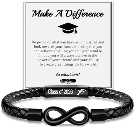 Leather Bracelet Gifts for Men, To My Son Bracelet Fathers Day Bracelet Gifts Dad Grandpa Love You Forever Engraved Birthday Valentines Graduation Gift Infinity Knot Jewelry by Sistble