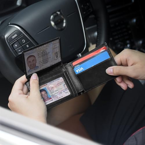 RUNBOX Wallet for Men -Slim Rfid Leather Mens Bifold Novelty Wallets 2 ID Window With Gift Box Men's Accessories - Image 5